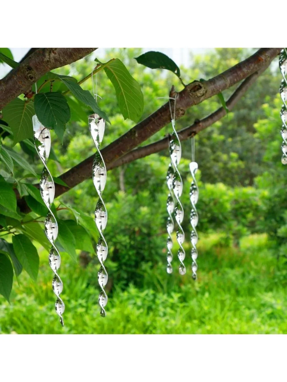 30 Pack Bird Deterrents - Reflective Scare Rods for Garden, Outdoor Bird